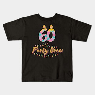 Happy Birthday 60 Years party crew candle Kids T-Shirt